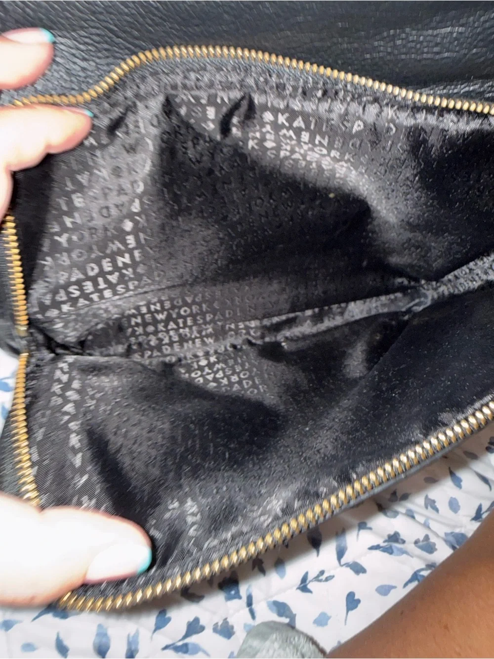 kate spade Black Pebbled Leather Backpack